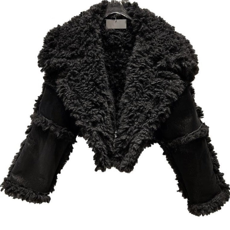 The Gothica Oversized Cropped Faux Fur Winter Jacket – SA Formal