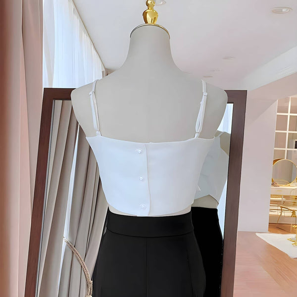 The Aveline Sleeveless Crop Top Blouse SA Formal 