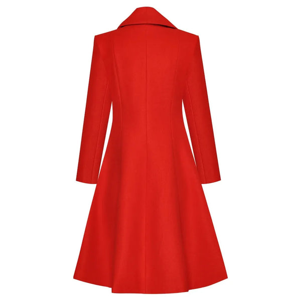 The Crimson Long Sleeve Embroidered Coat Saint Ashley 