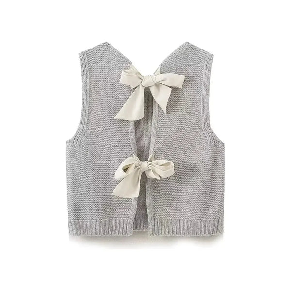 The Genevra Sleeveless Knitted Coat Saint Ashley 