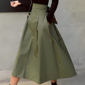 The Gwendolyn High Waist Long Skirt - Multiple Colors SA Formal Army Green XL 