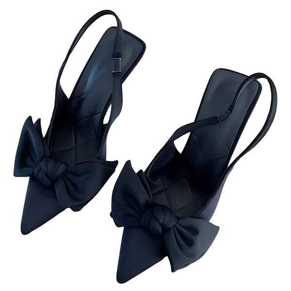 The Natalia Bow Knot Heel Pumps - Multiple Colors SA Formal Black EU 35 / US 5 