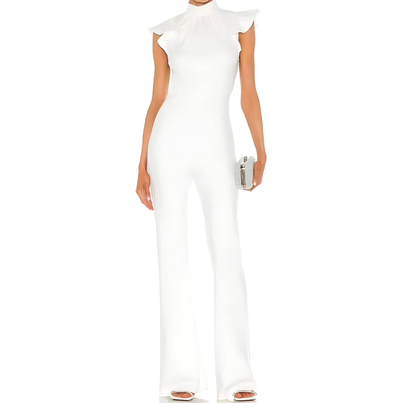 The Thalassa Short Sleeve Jumpsuit - Multiple Colors Saint Ashley White XS 