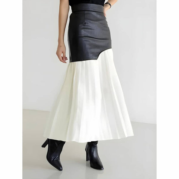 The Adaline High-Waisted Patchwork Skirt - Multiple Colors SA Formal 