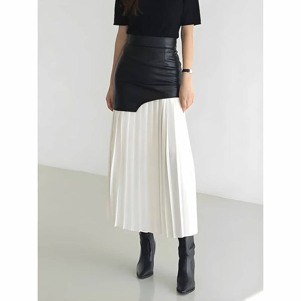 The Adaline High-Waisted Patchwork Skirt - Multiple Colors SA Formal 