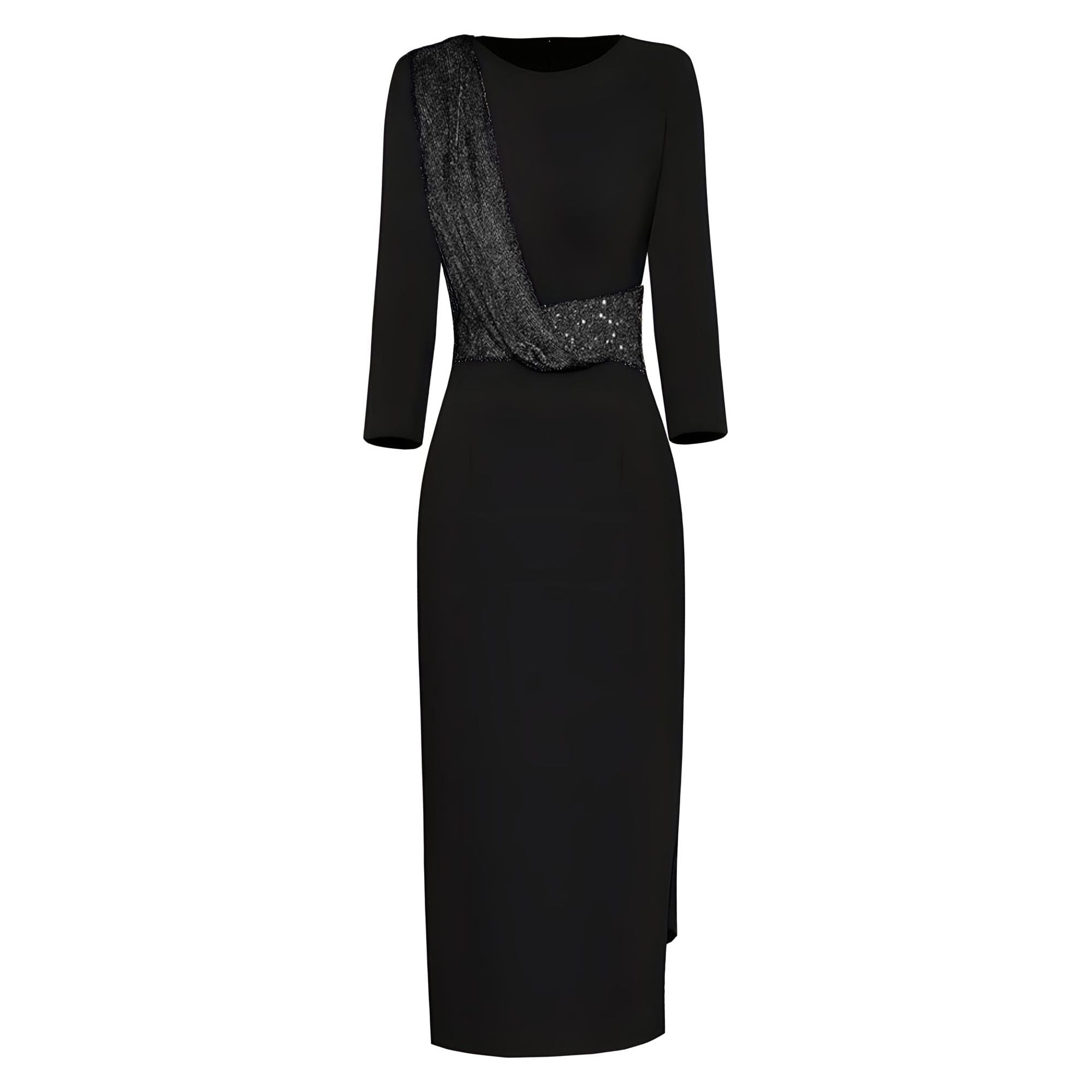 The Kira Slim Fit Sequin Dress SA Formal Black S 