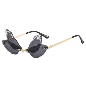 The Valeria Rhinestone Sunglasses - Multiple Colors SA Formal Gray 