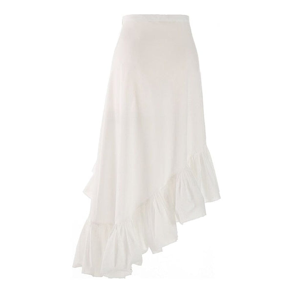 The Blanche High Waist Asymmetrical Skirt - Multiple Colors 0 SA Styles White S 
