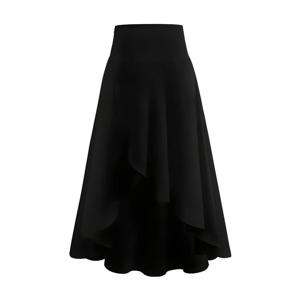 The Greta Long Loose Fit Skirt - Multiple Colors SA Formal Black L 