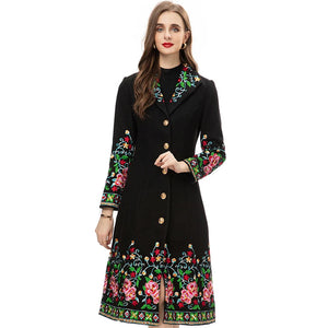 The Rosabella Long Sleeve Embroidered Trench Coat Saint Ashley S 