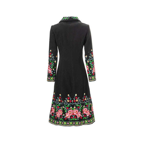 The Rosabella Long Sleeve Embroidered Trench Coat Saint Ashley 