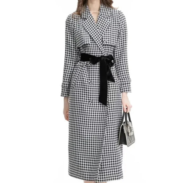 The Zenobia Long Sleeve Belted Coat Saint Ashley 