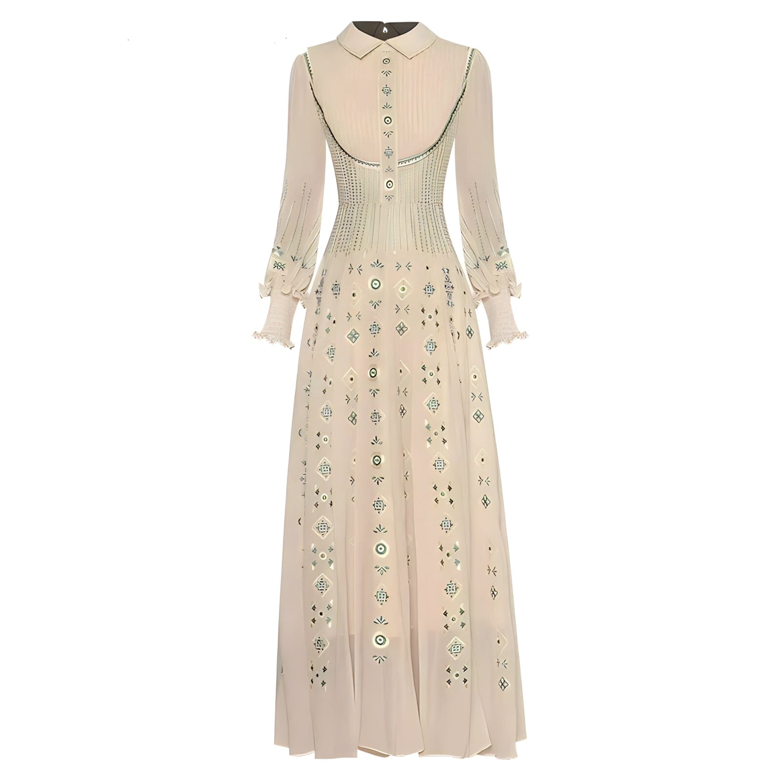 The Mirabelle Lantern Long Sleeves Embroidered Dress SA Formal S 