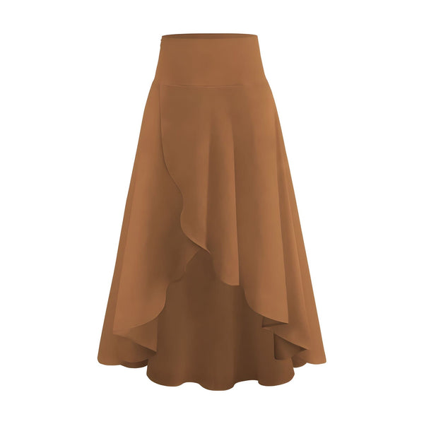 The Greta Long Loose Fit Skirt - Multiple Colors SA Formal Brown L 