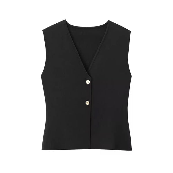 The Ramona Knitted Camisole Saint Ashley Black S 