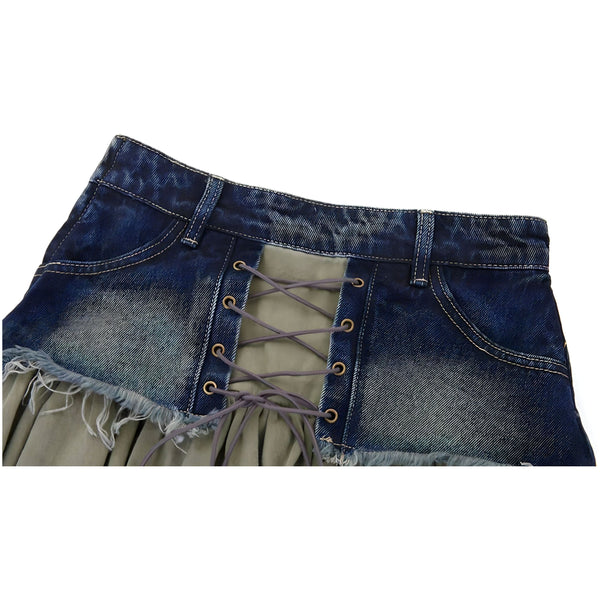 The Georgiana Patchwork Denim Skirt SA Formal 