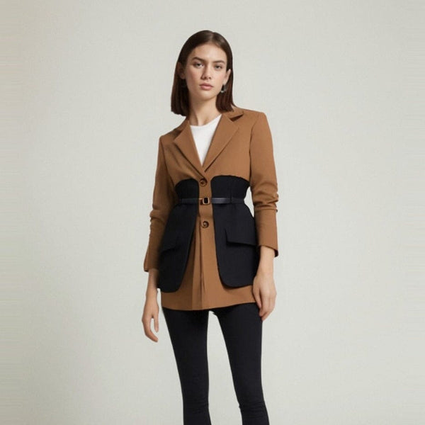 The Lysandra Long Sleeve Belted Blazer - Multiple Colors SA Formal 