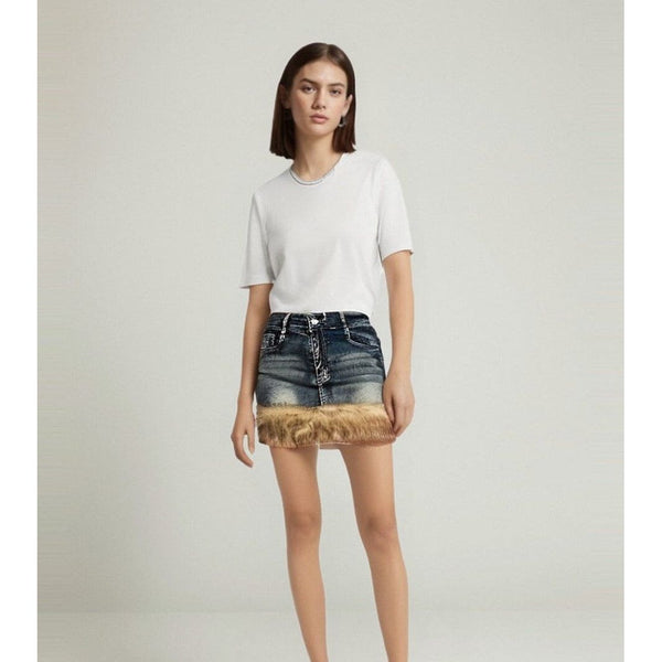 The Ivy High Waist Denim Mini Skirt SA Formal 