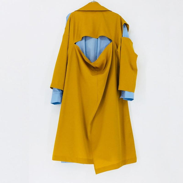 The "Canary" Long Sleeve Spliced Trenchcoat SA Studios 